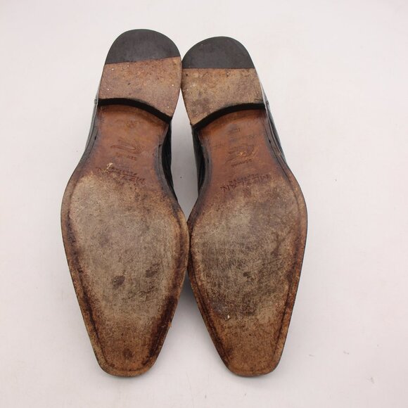 Mezlan Platinum Luciano Alligator Shoes Men's 10 M Crocodile Black Leather Spain - Picture 9 of 12